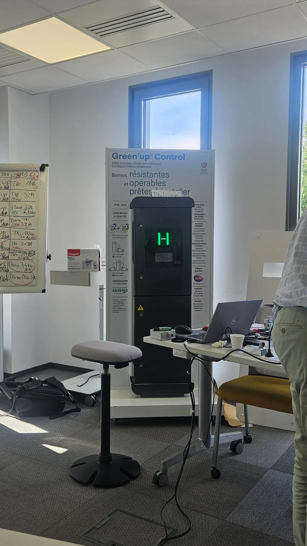 Nicolas Rattez lors d’une formation technique électrique